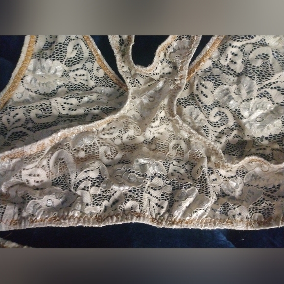 Handmade exotic dancewear outfit lingerie two piece high waisted sheer - Picture 6 of 6